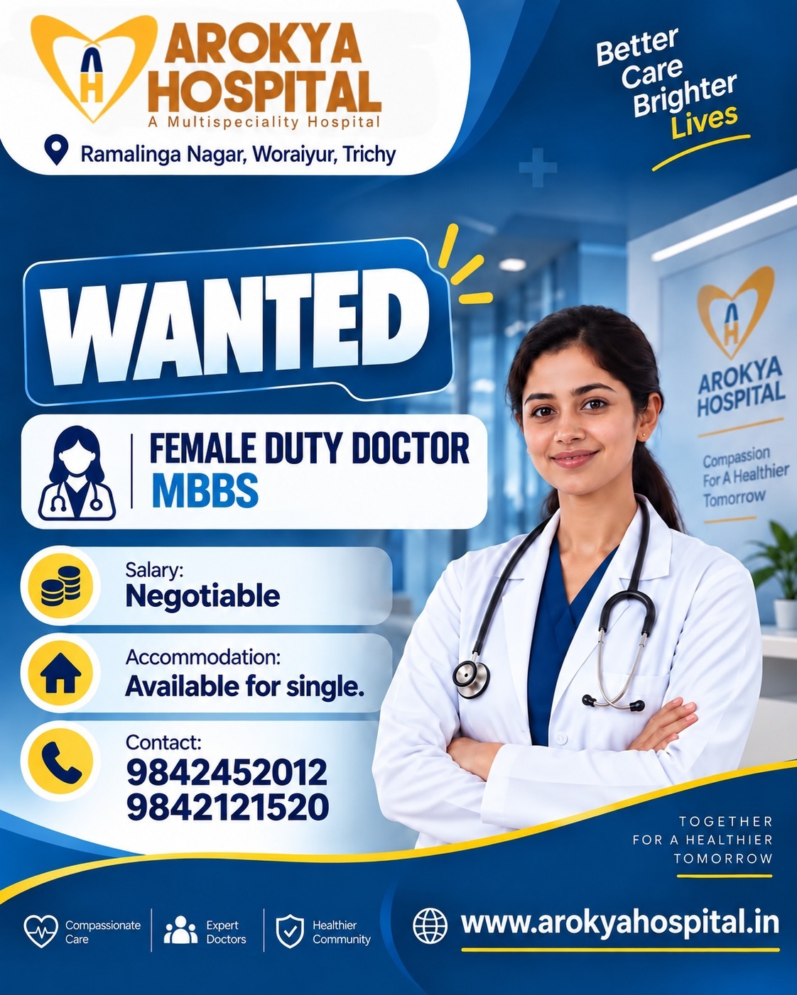 Female Duty Doctor – MBBS